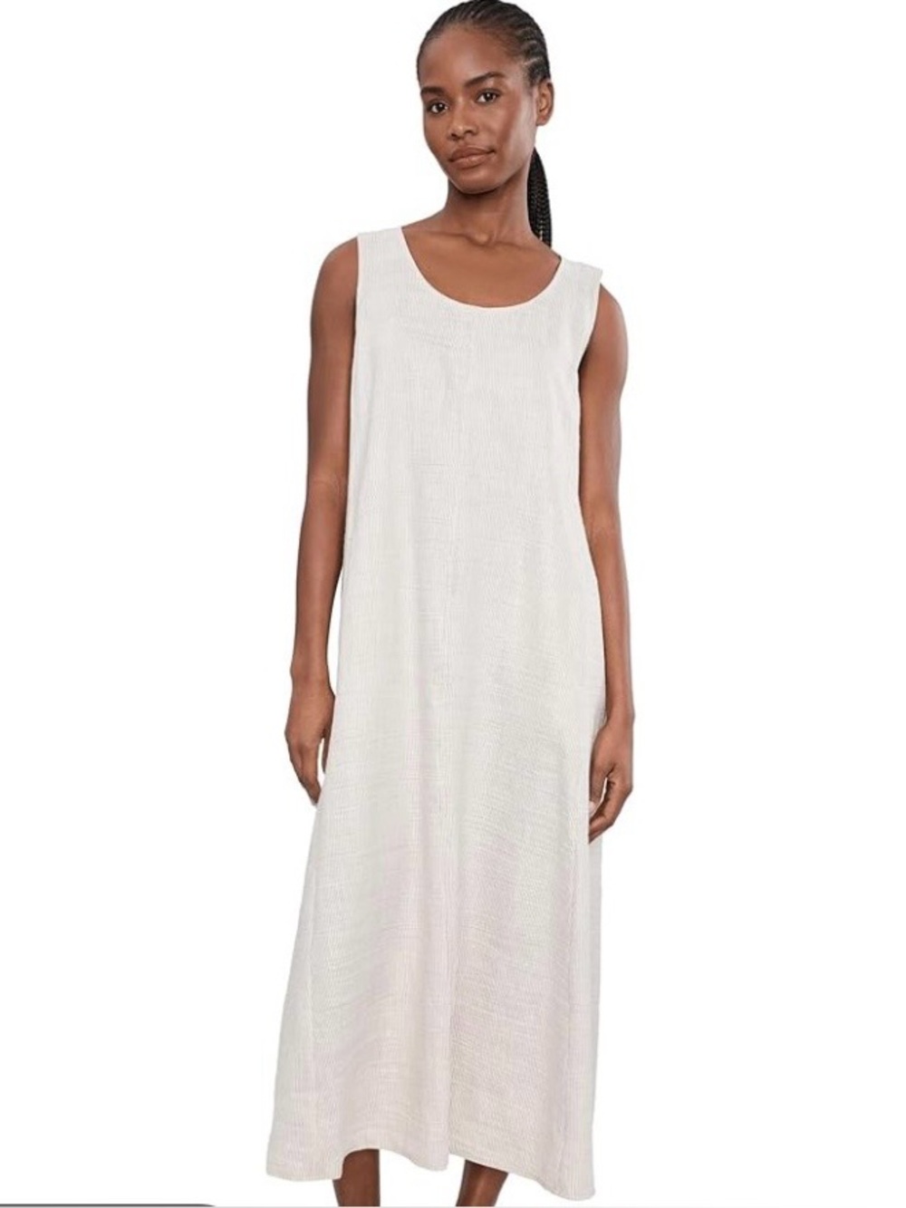 Eileen Fisher Sleeveless Midi Dress in Dusty Rose size L